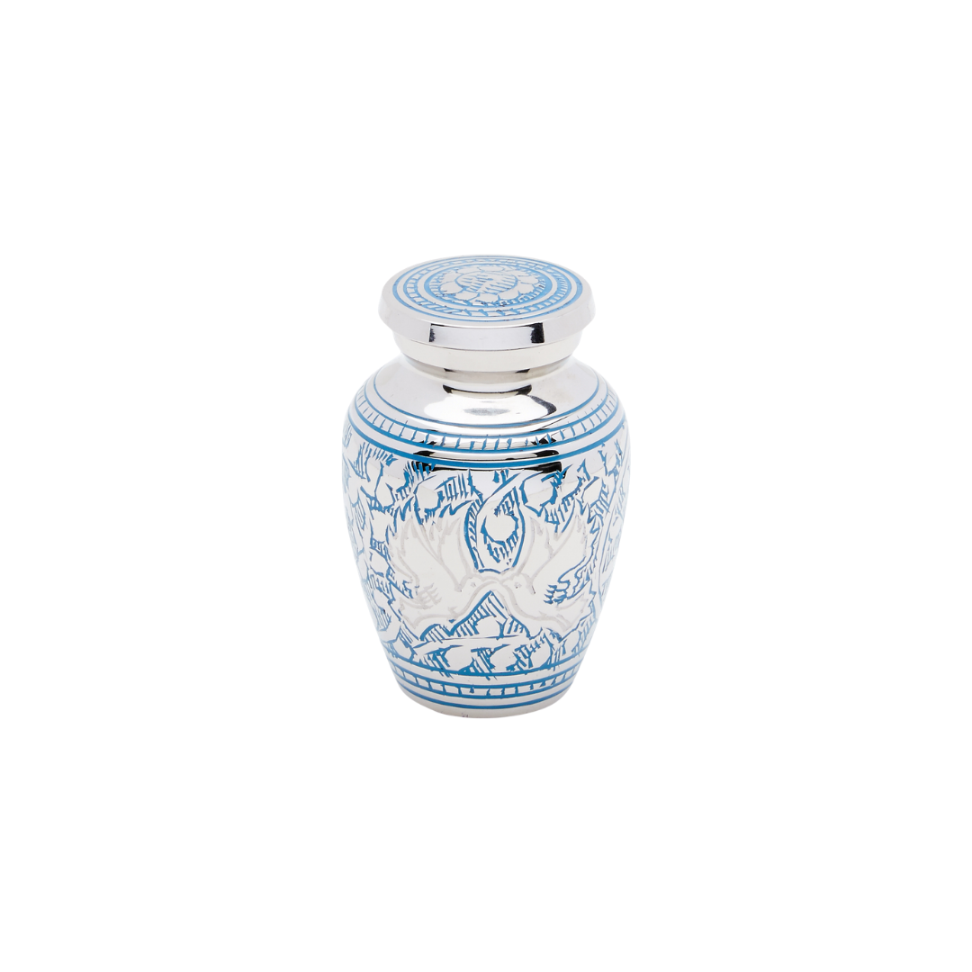 Blue Loving Doves Keepsake Urn