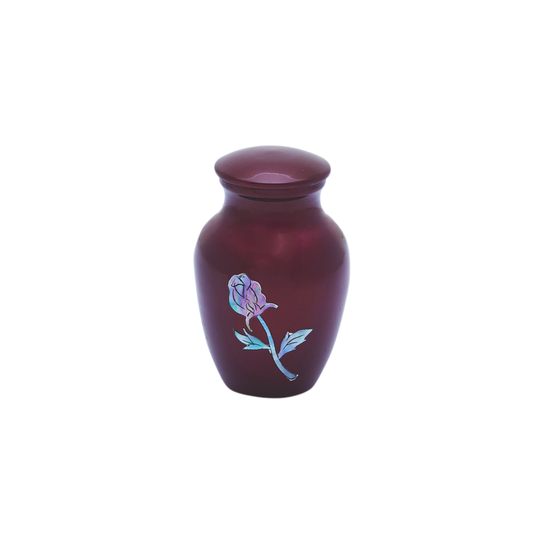 Burgundy Rose Keepsake Urn