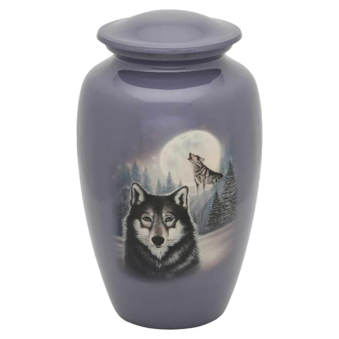 Moonlit Wolf Adult Urn
