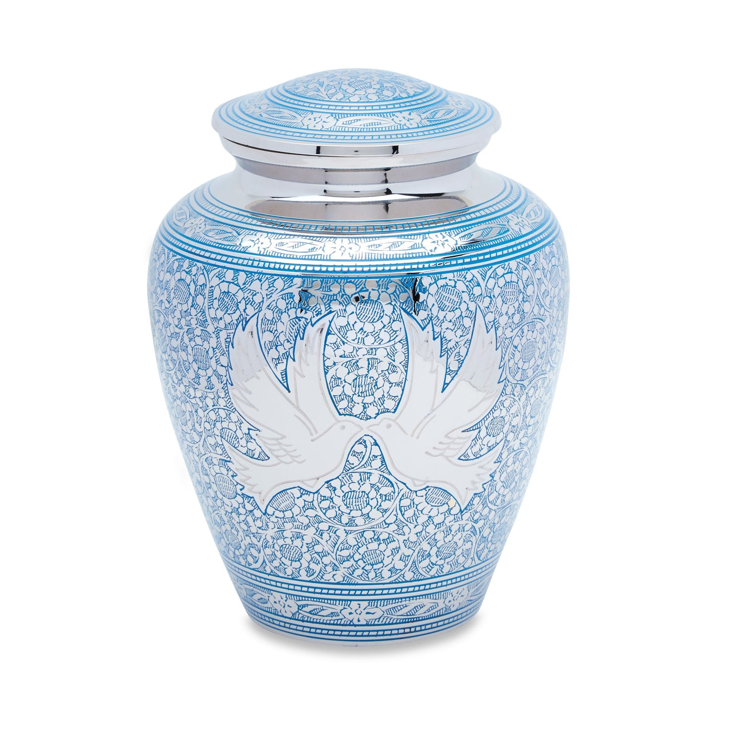 Blue Loving Doves Adult Urn image 0