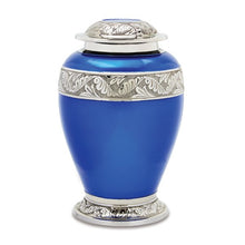 Berkshire Silver Blue Adult Cremation Urn image 0