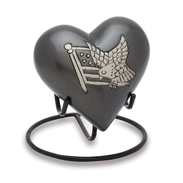 American Pride Heart Keepsake Urn image 0