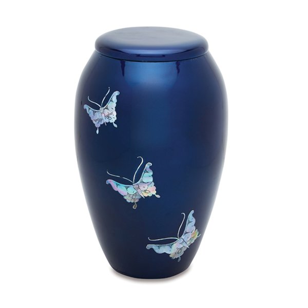 Blue Butterfly Adult Cremation Urn image 0