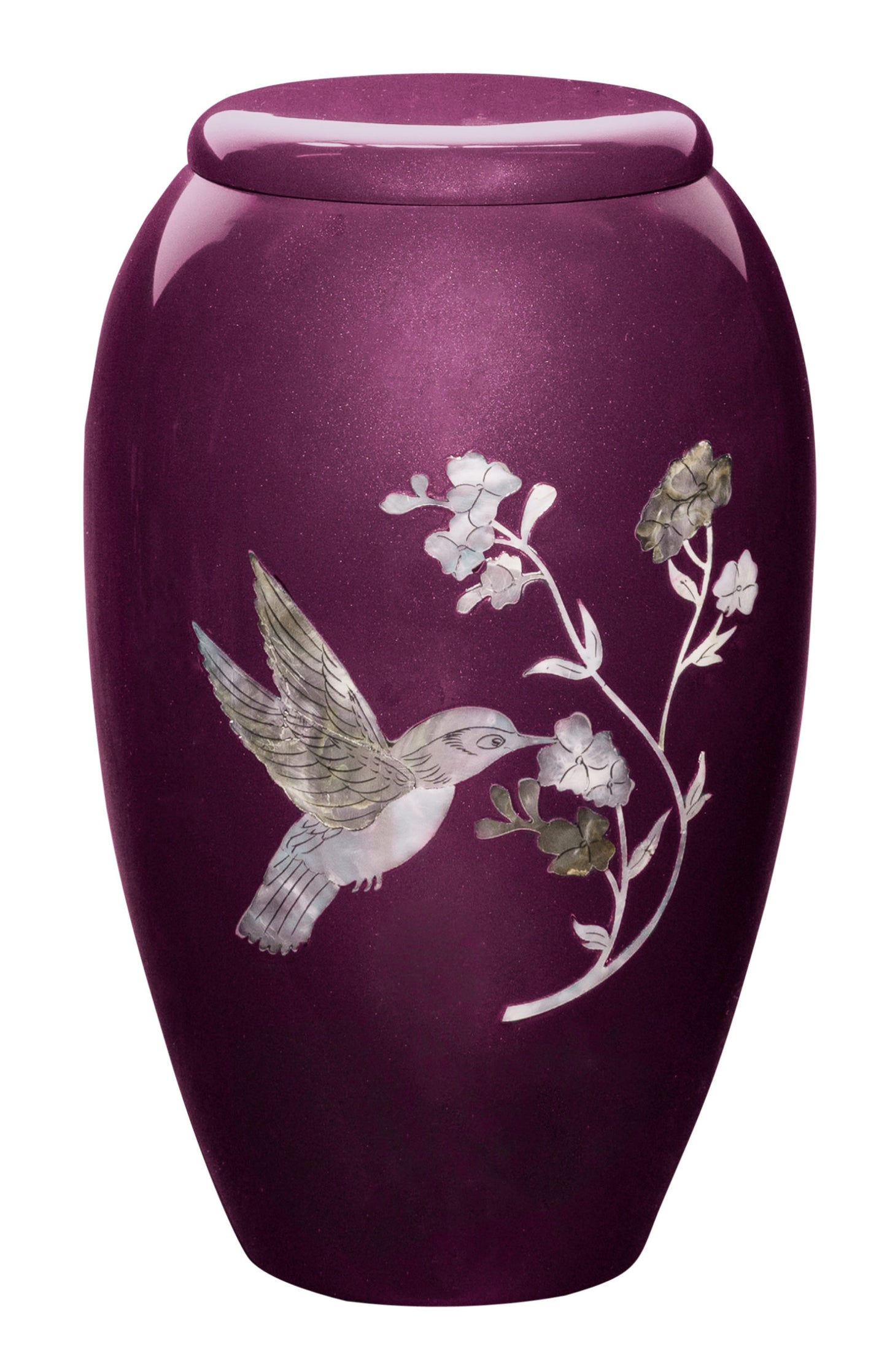 Burgundy Hummingbird Adult Urn image 0