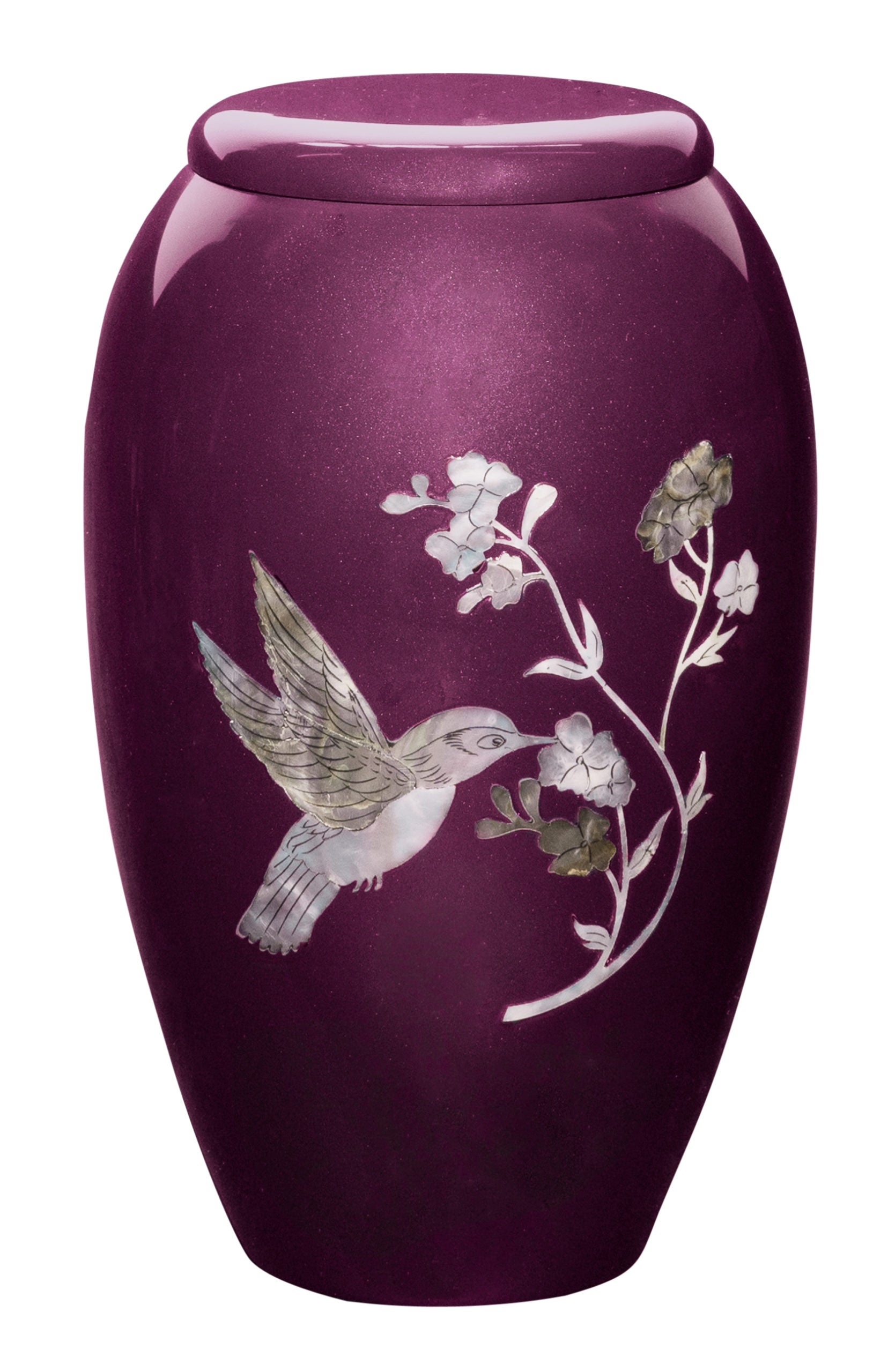 Burgundy Hummingbird Adult Urn image 0