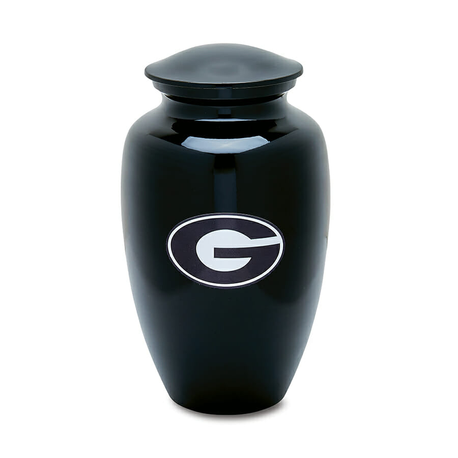 Black Alternate UGA Adult Cremation Urn image 0