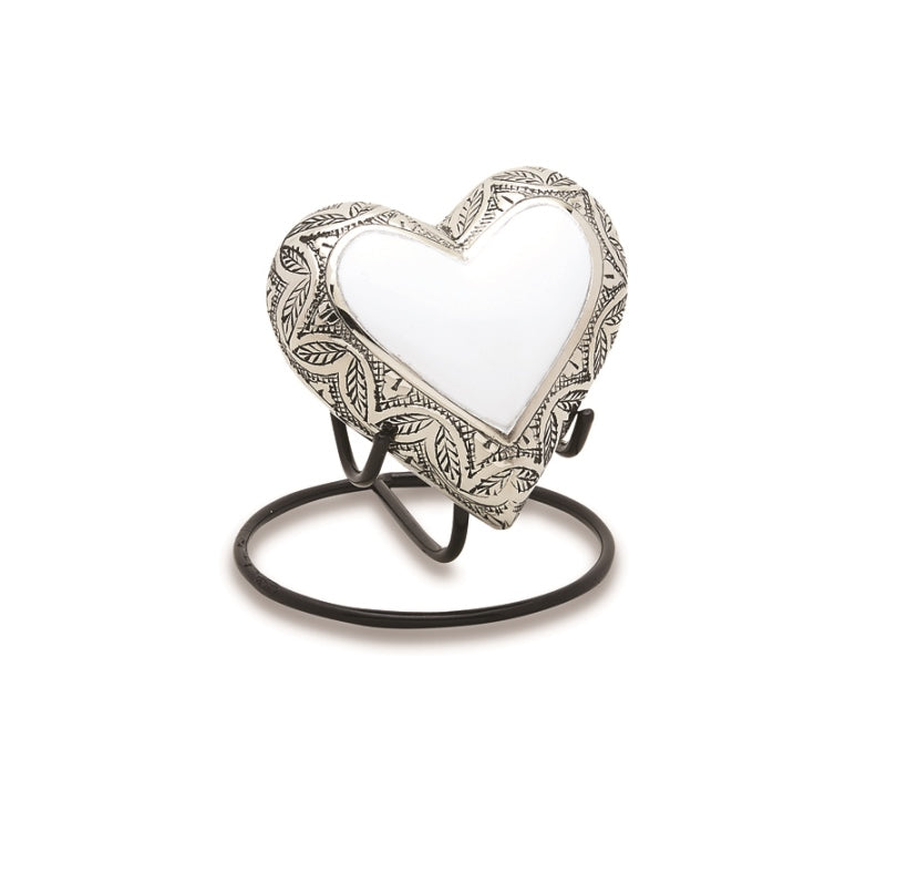 Grecian White Keepsake Heart image 0