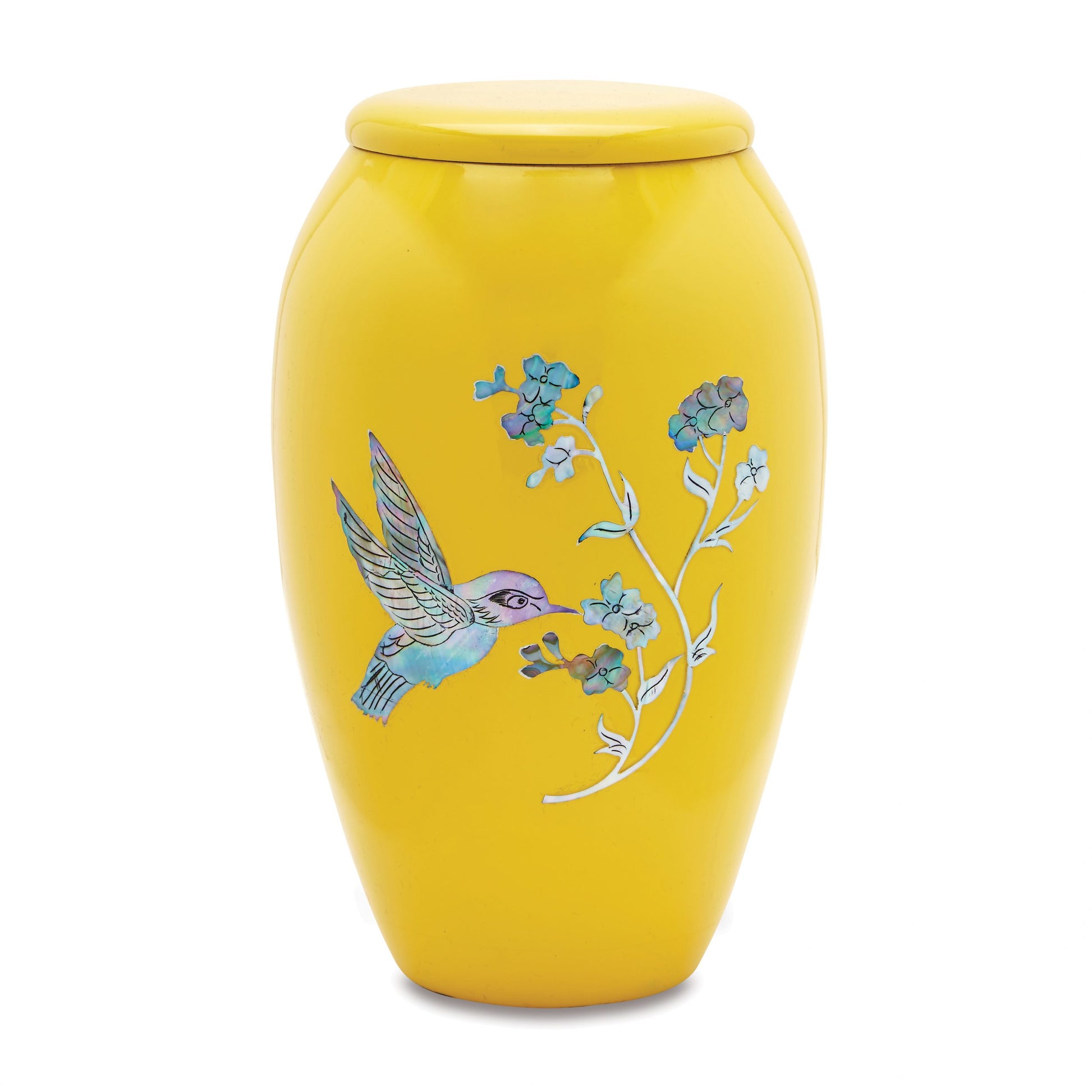 Yellow Hummingbird Adult Urn image 0