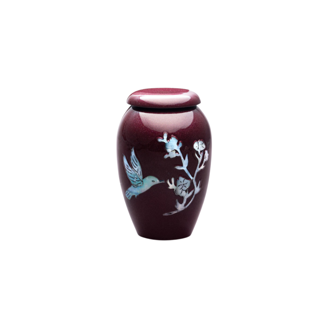 Burgundy Hummingbird Keepsake