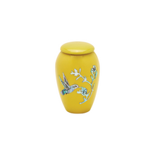 Yellow Hummingbird Keepsake Urn
