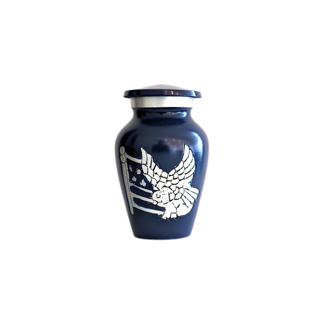 Blue American Pride Keepsake Urn
