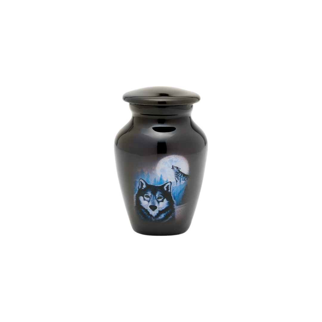 Full Moon Wolf Keepsake Urn