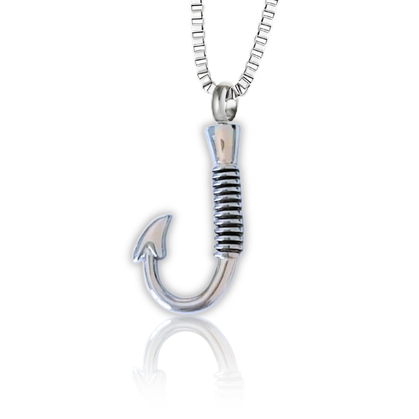 Fish Hook Cremation Urn Pendant