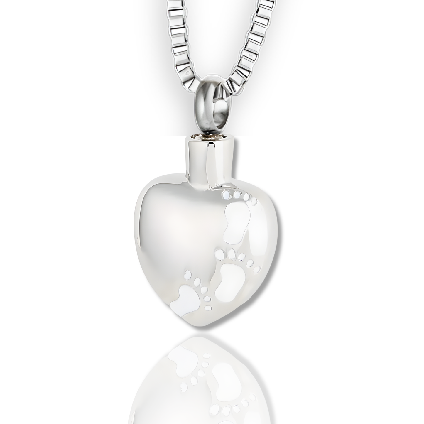 Footprints Cremation Urn Pendant