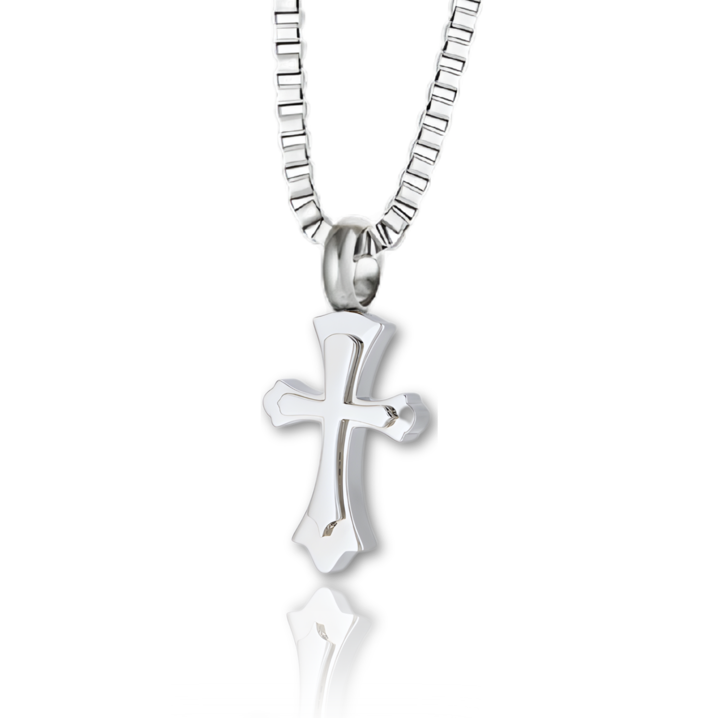 Stacked Cross Cremation Urn Pendant