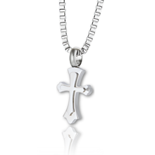 Stacked Cross Cremation Urn Pendant