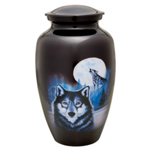 Full Moon Wolf Adult Urn