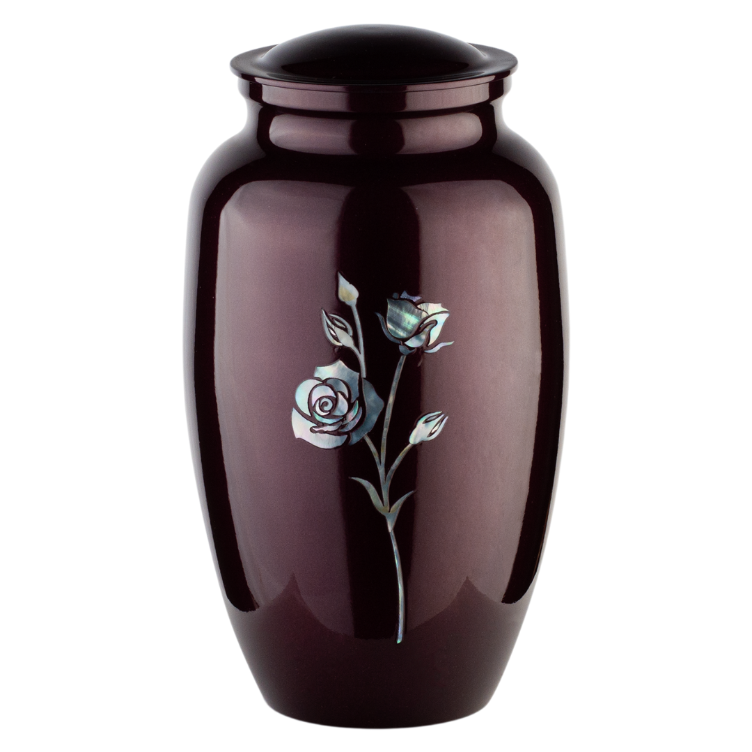 Burgundy Long Stem Rose Adult Urn