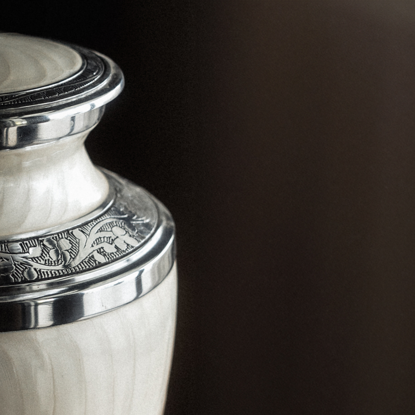 Pearl White - Adult Cremation Urn