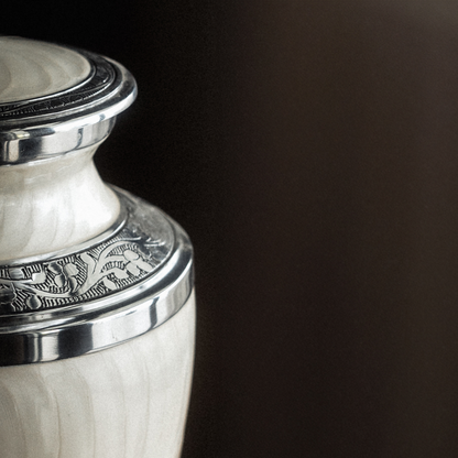 Pearl White - Adult Cremation Urn
