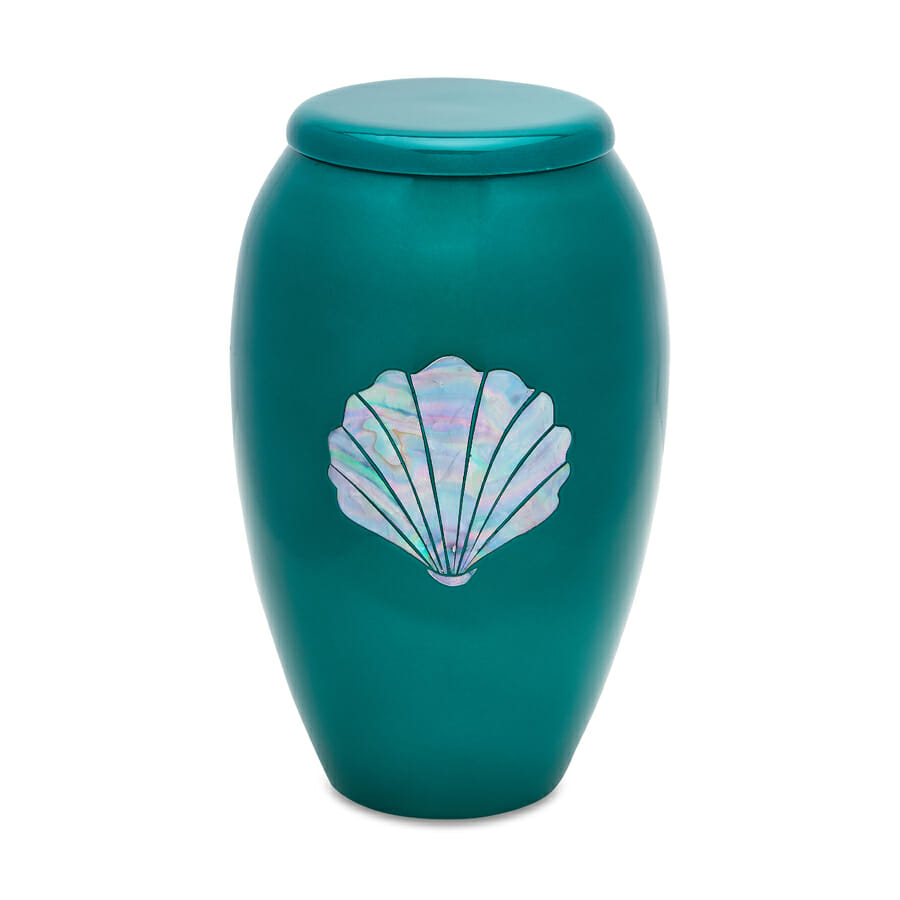 Aquamarine Sea Shell Adult Urn image 0