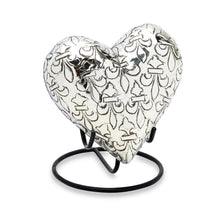 Silver Fleur De Lis Keepsake Heart image 0