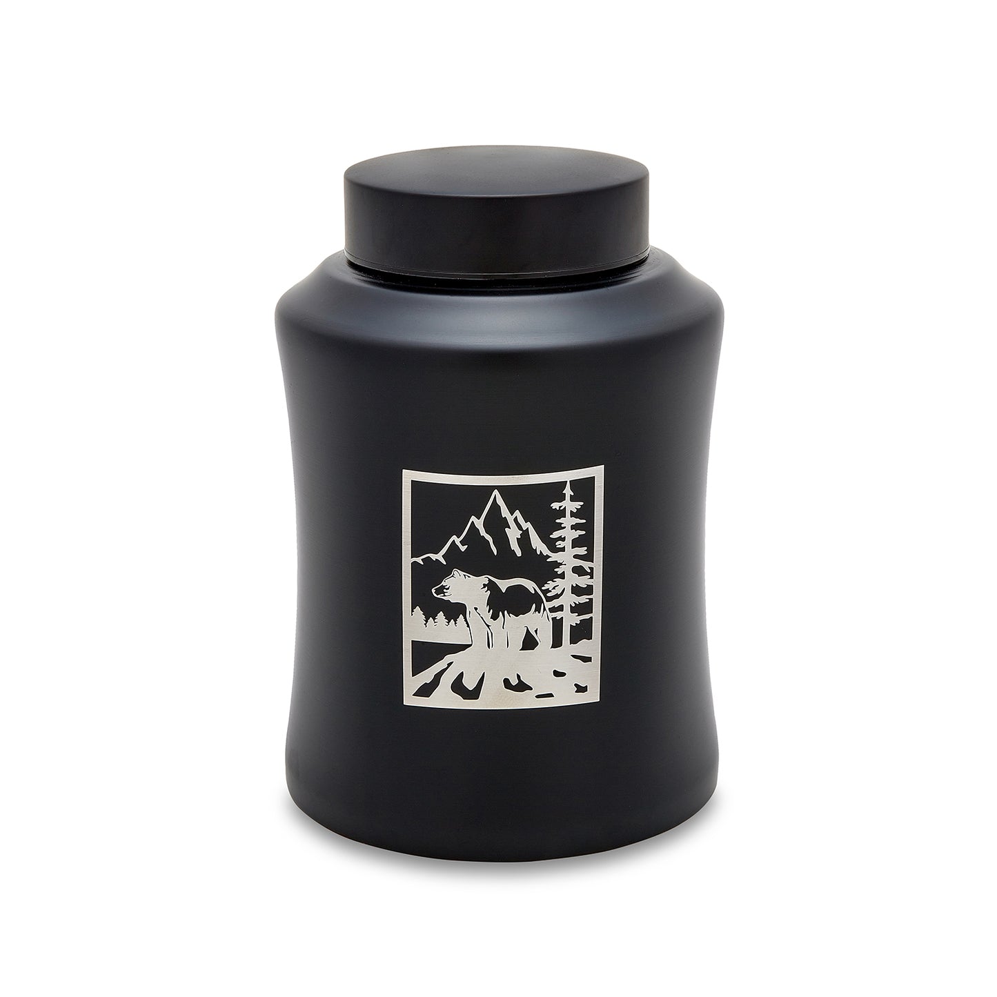 Stainless Steel Black Bear Adult Urn image 0